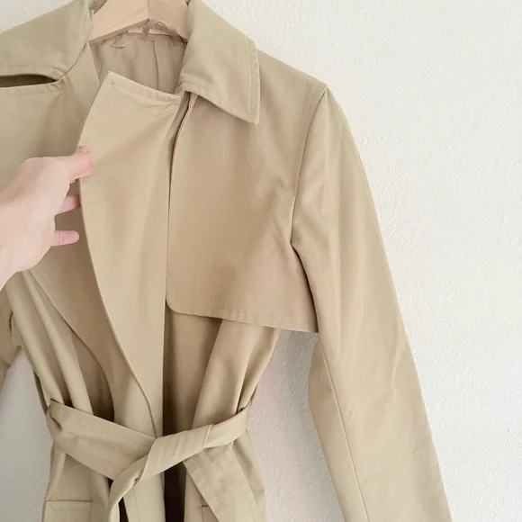 Cuyana Original Classic Belted Khaki Trench Coat Sz S / M Made in Italy - Picture 4 of 14